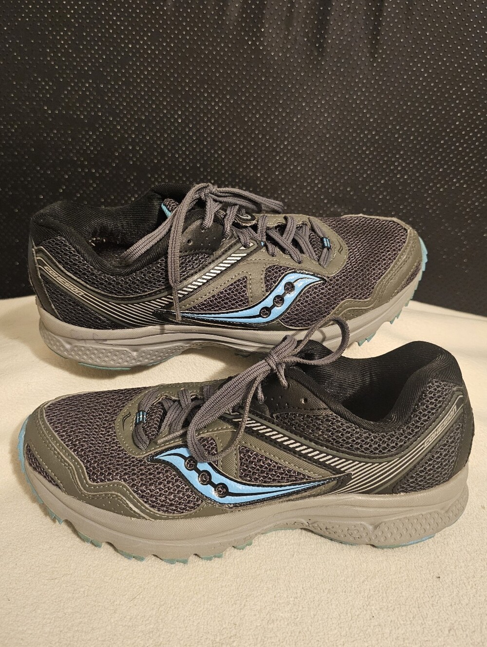 Saucony Wome's Grid Cohesion TR10 Gray & Blue Running Sneakers Size 8.